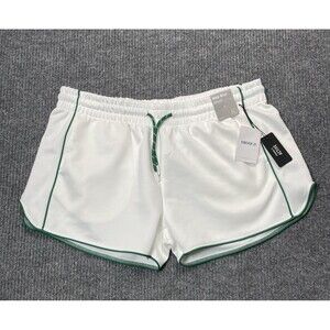 Forever 21 Activewear Mid-Rise Shorts Women's Size XL Stretch White Green NEW